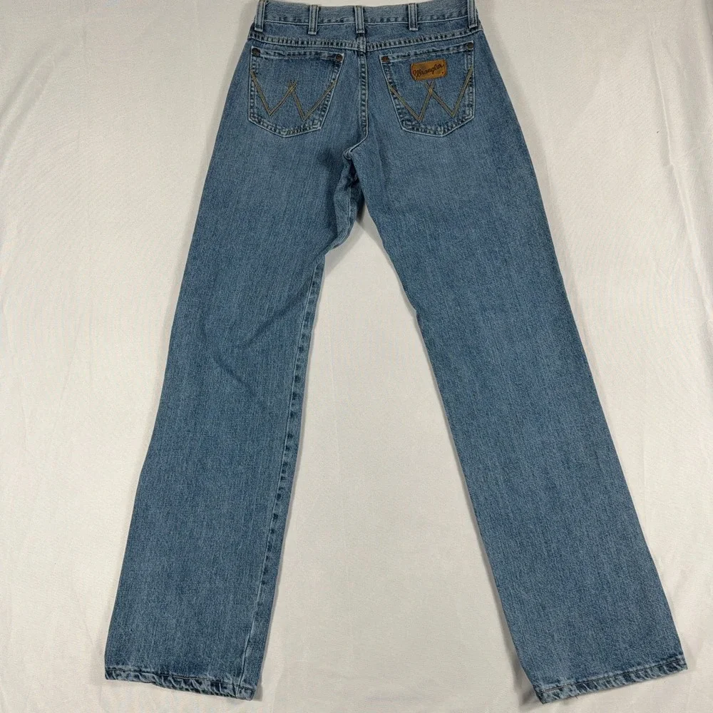 Wrangler Retro Relaxed Straight Leg Denim Jeans 30x34‎ Medium Wash Blue Cotton